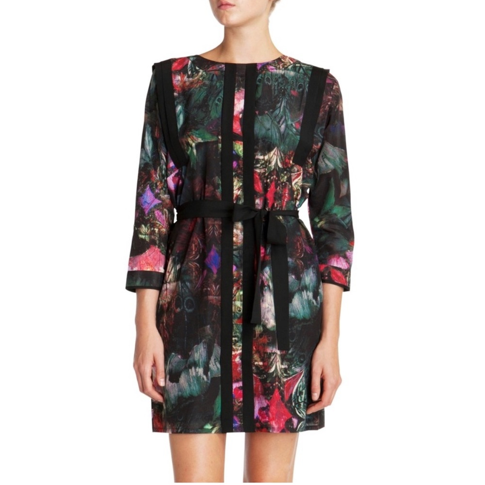 Ted Baker Floral Nicolle Printed Tunic Dress Sz 1